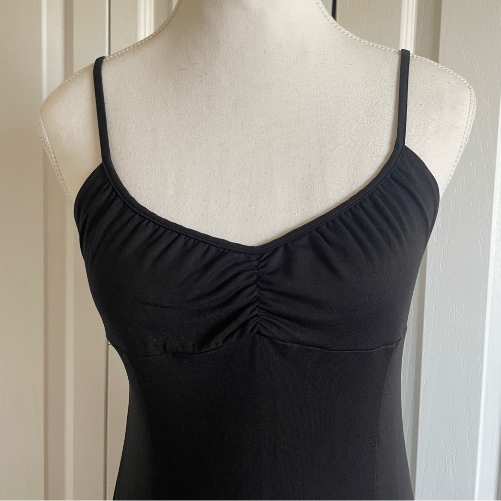 Whimsigoth Babydoll Slip Dress Women’s L Black Preppy Dark Romance Arna Midi - Picture 6 of 16